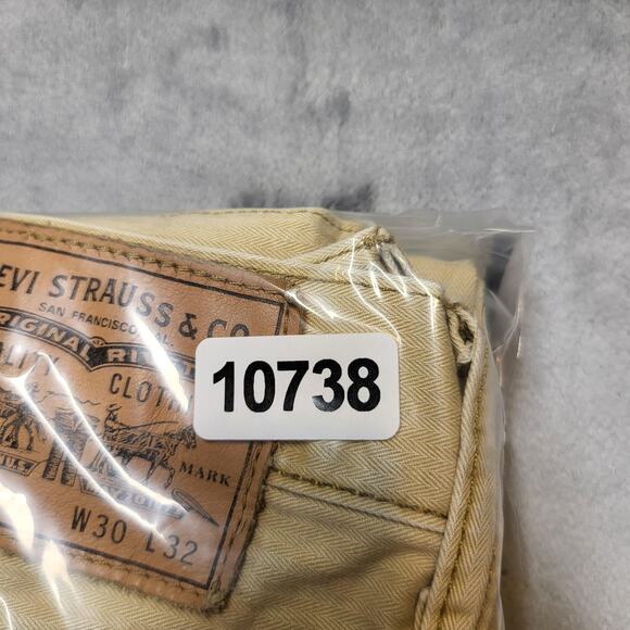 Levis 513 Jeans Mens 28x30 Beige Slim Fit Straight Leg Cotton Denim Pants - Picture 9 of 9